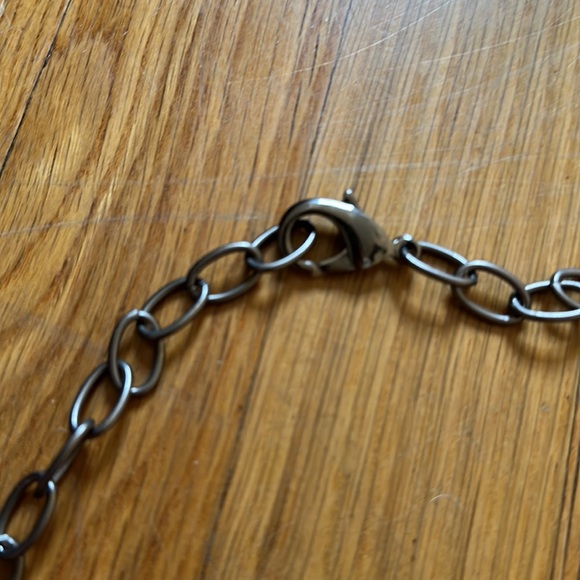 HipChik Gun Metal Chain Necklace - Picture 3 of 5